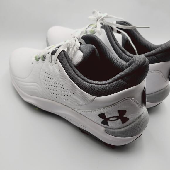 Mens Size 10 Under Armour Golf Shoes UA Drive Pro Spiked Storm White 3026918-100 main image 5